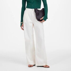 Madewell Harlow Wide Leg Trouser Jeans Airy Denim Edition White Size 26 NWT